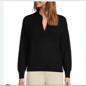 Antonio Melani luxury cashmere maddie henley long sleeve knit sweater xl $159